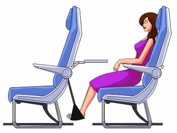 illustrated picture showing the hammock attached to seat in front