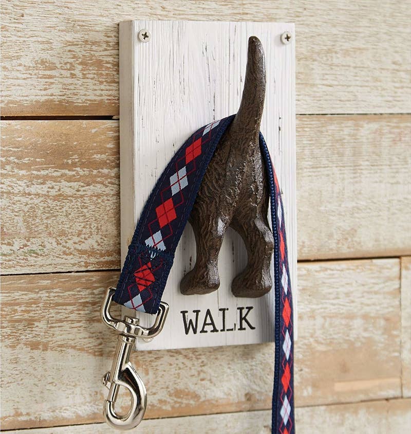 Are you someone who is always losing your keys? Well, don't let your dog's leash fall into that same category! Keep it within arm's reach by installing this adorable hook into your home.Promising review: "This dog leash hanger is silly, cute, and rustic in a way that goes perfectly with my house. The hook is surprisingly very sturdy and I use it to hold at least three leashes at a time. Would definitely buy again!" â€”Alyssa BernblumGet it from Amazon for $13+ (available in three styles).
