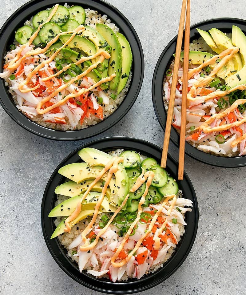 Go back to Cali, Cali, Cali with this sushi-inspired bowl. Recipe here.
