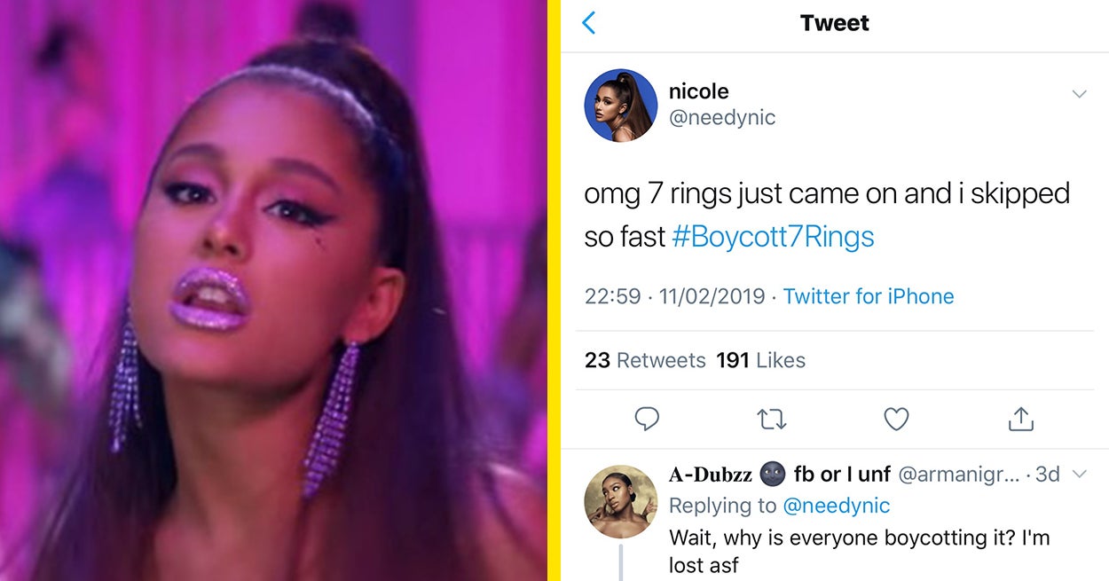 Ariana Grande Fans Are Boycotting 7 Rings And Heres Why