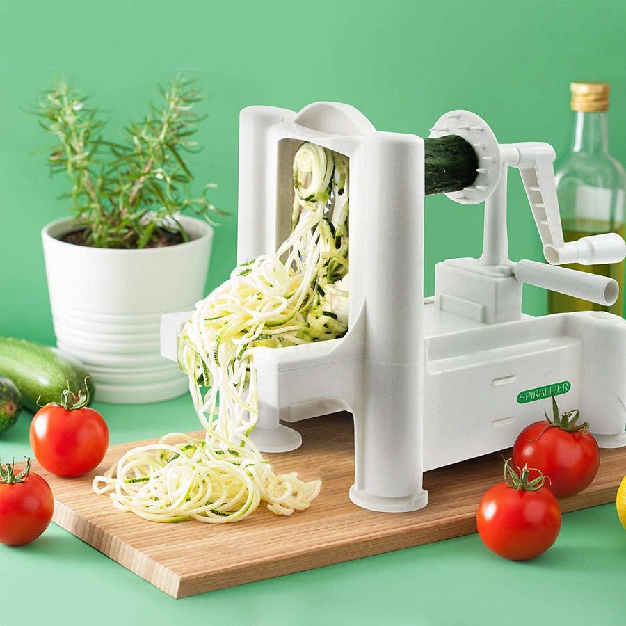 Handheld Spiralizer 3 in 1 Vegetable Slicer, Veggie Spiral Cutter Zucchini  Spaghetti Maker Adjustable Spiral Slicer for Low Carb Vegan Meals (Grey)