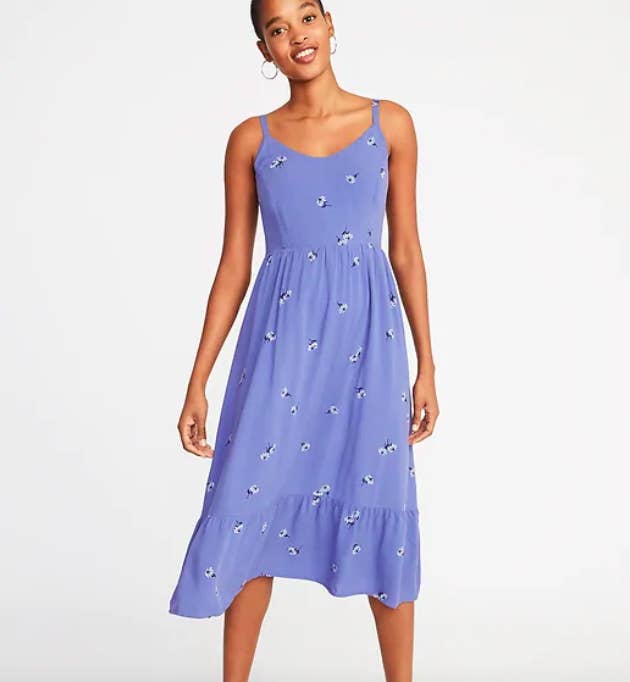 dresses that flare when you spin Nasty Gal Women's Vintage Floral Button Through Extreme Flared Sleeve Mini Dress in Green