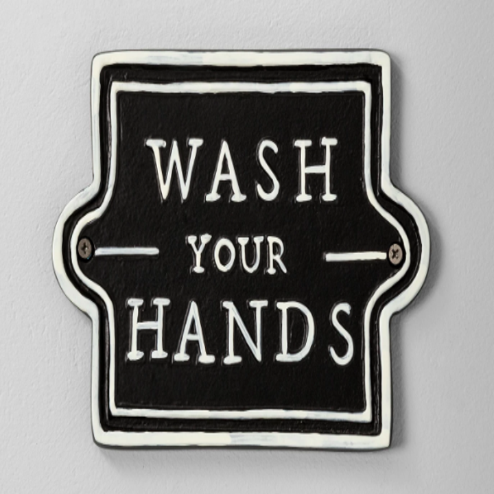 the wash your hands sign
