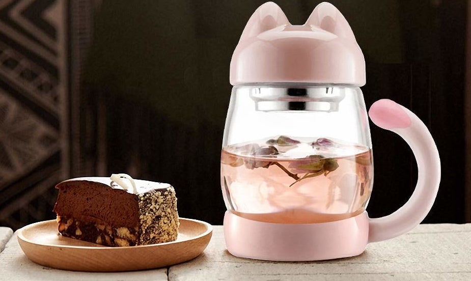 the tea infuser mug in pink