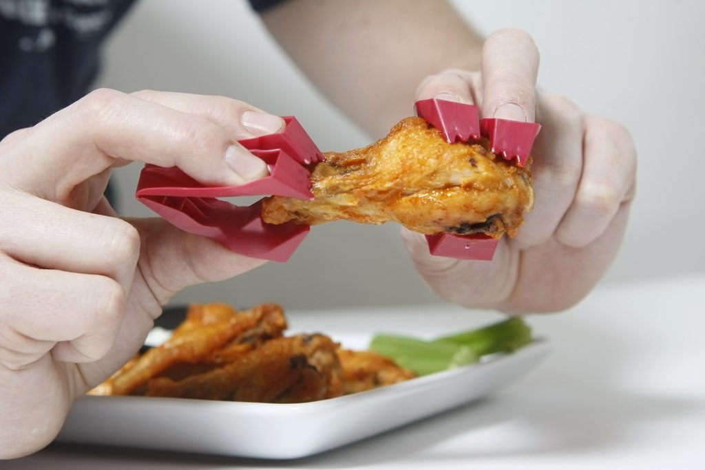 tiny claws for your thumb, index, and middle fingers so you can grab chicken wings 