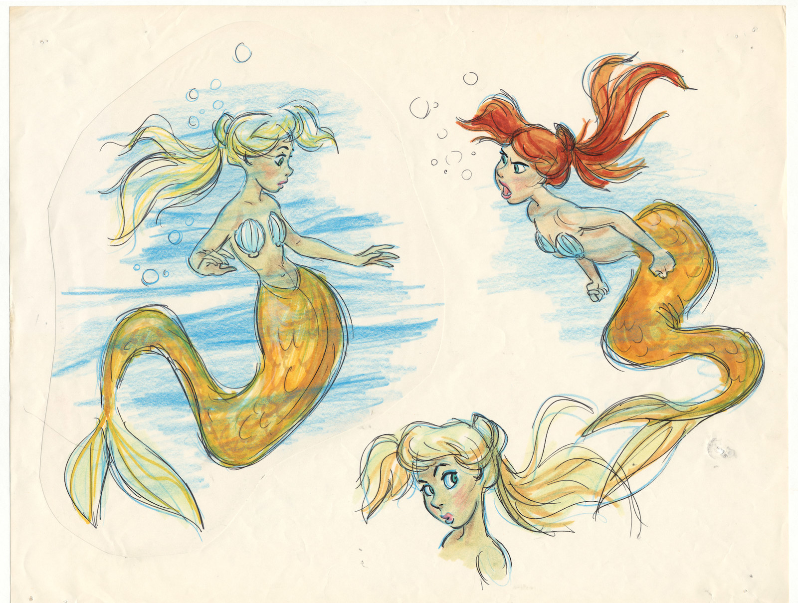 budakkaseppp: [Get 19+] Sketch Art Little Mermaid