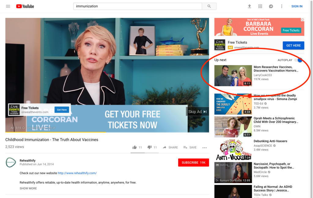 YouTube Continues To Promote Anti-Vax Videos As Facebook Prepares 