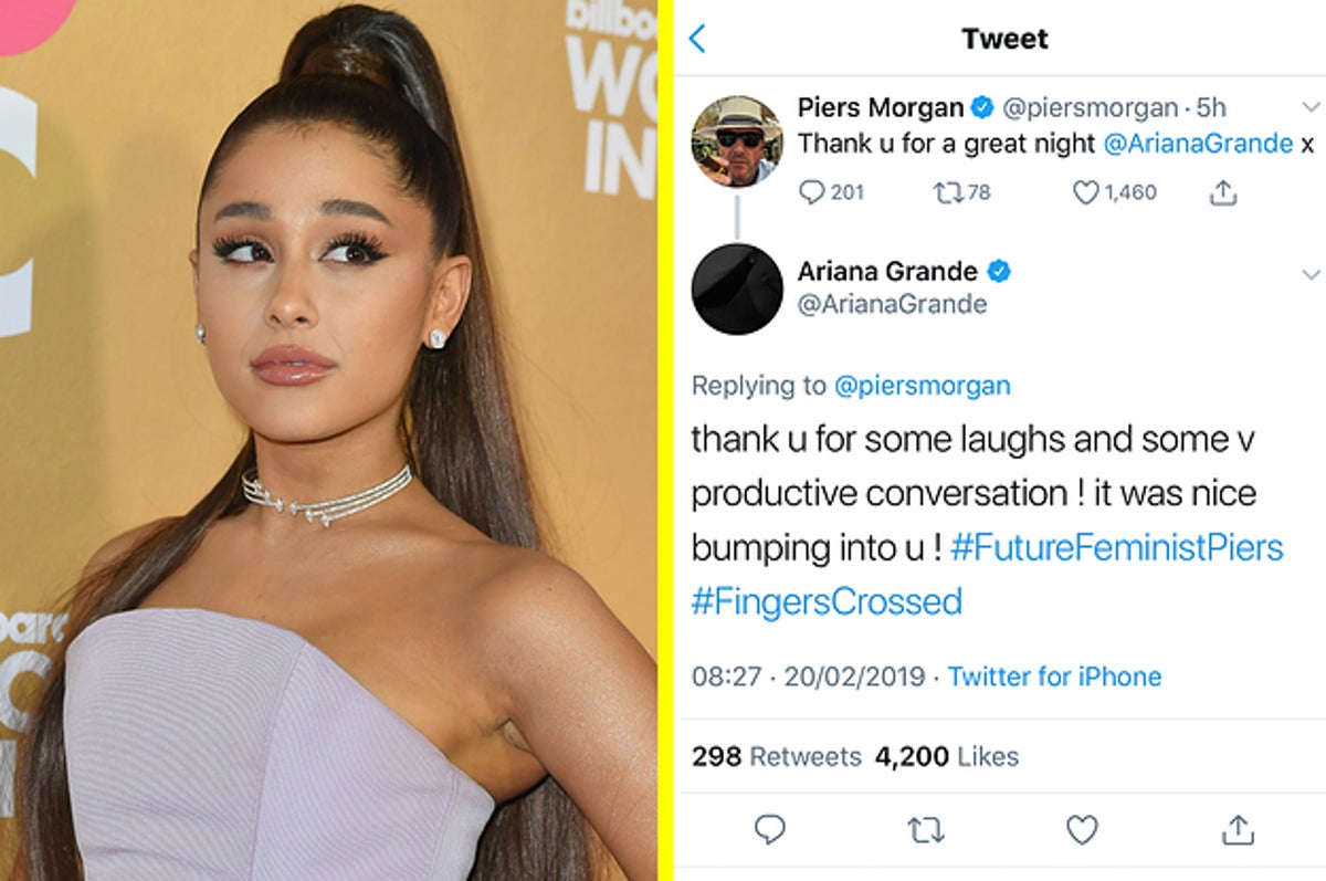 Ariana Grande And Zendaya Porn - Ariana Grande Just Ended Her Feud With Piers Morgan And People Are Loving  How She Handled It