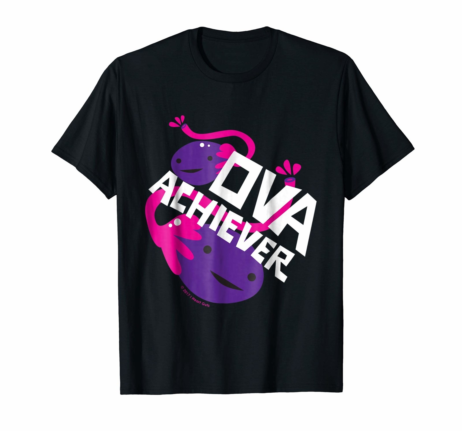 a black t-shirt that reads &quot;ova-achiever&quot;