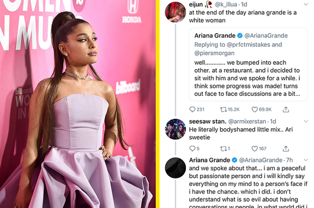 Ariana Grande Porn Twin - Ariana Grande Has Stepped In To Defend Herself After People Began Dragging  Her On Twitter Over Piers Morgan