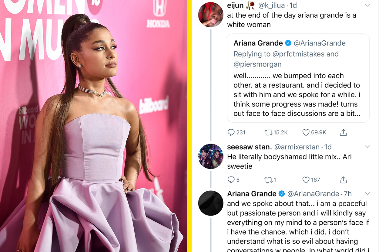 Ariana Grande Hard Porn - Ariana Grande Has Stepped In To Defend Herself After People Began Dragging  Her On Twitter Over Piers Morgan