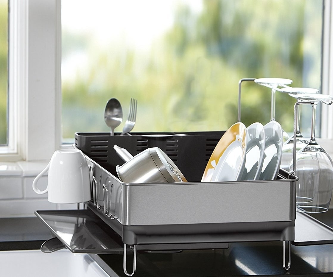 the stainless steel dish rack