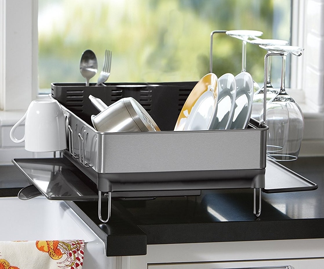 the stainless steel dish rack