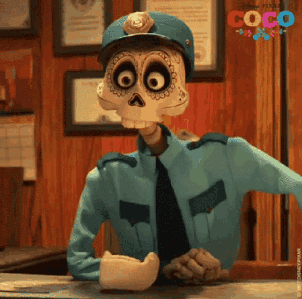 Animated gif of a skeleton&#x27;s jaw dropping