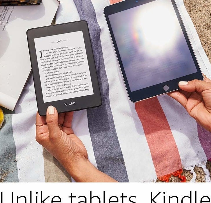the black and white Kindle