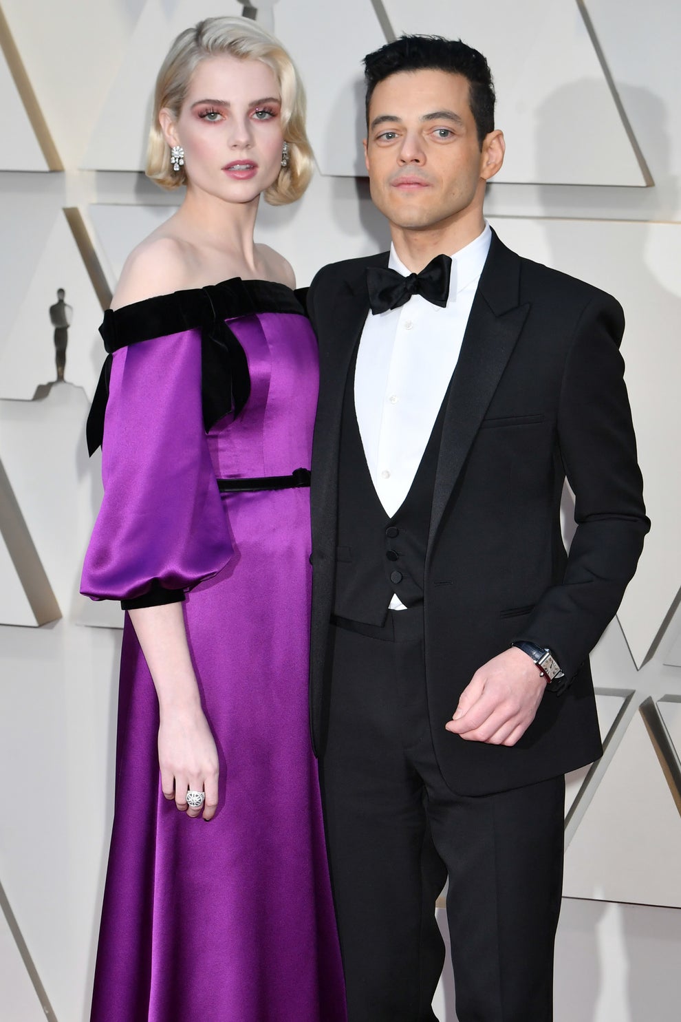 Rami Malek And Lucy Boynton Walked The Oscars Red Carpet Together