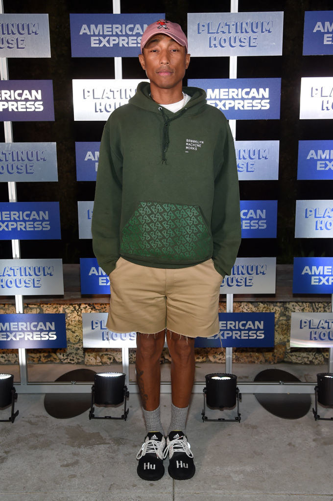 pharrell in shorts