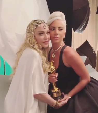 Lady Gaga And Madonna Cuddled After The Oscars And The Photo Is A Work Of  Art