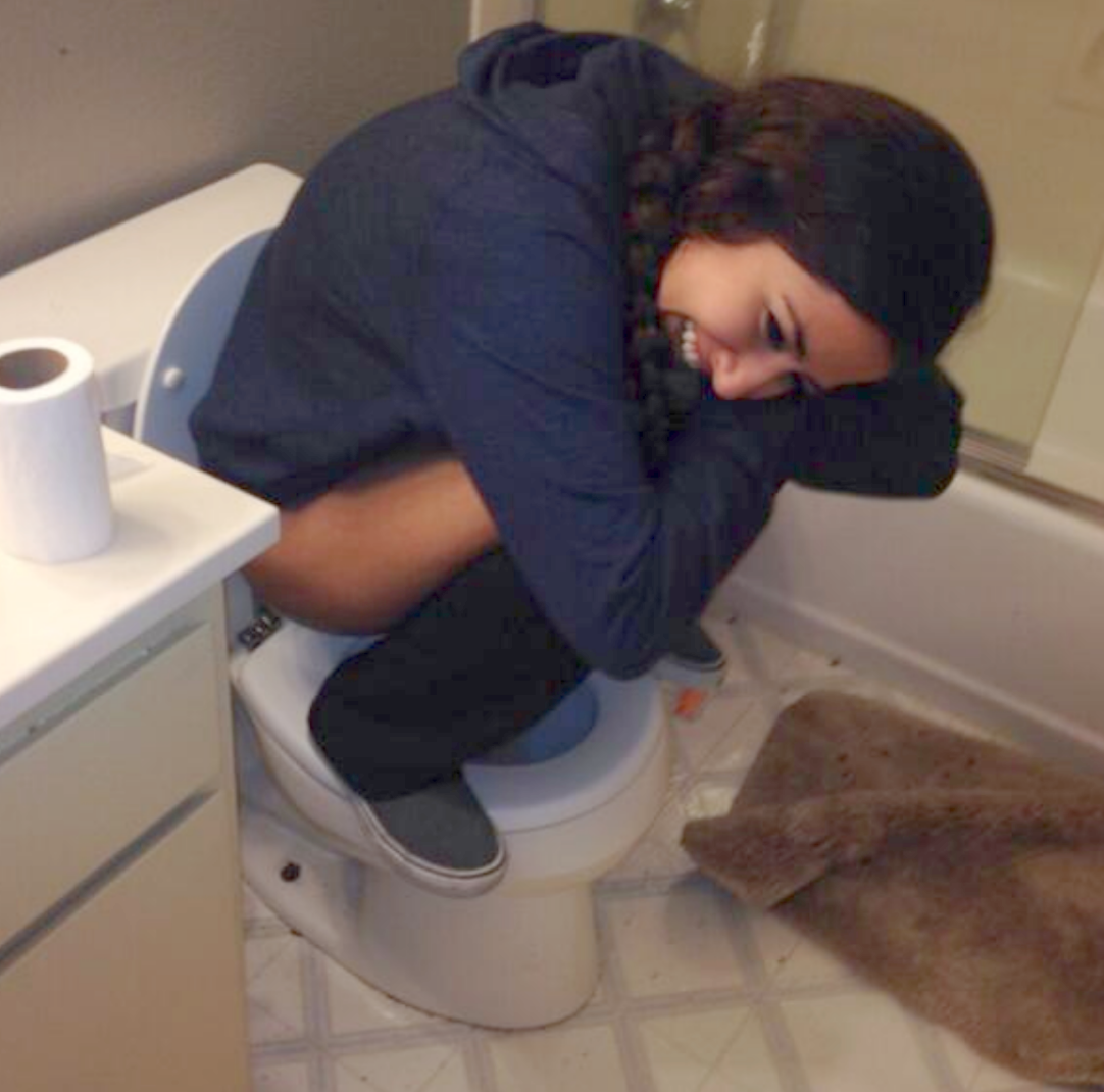 Girls Pooping Toilet
