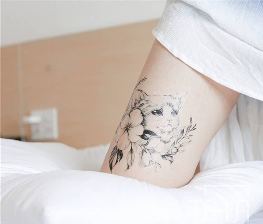 Cute Stick Figure Boy and Girl Temporary Tattoo Sticker - OhMyTat