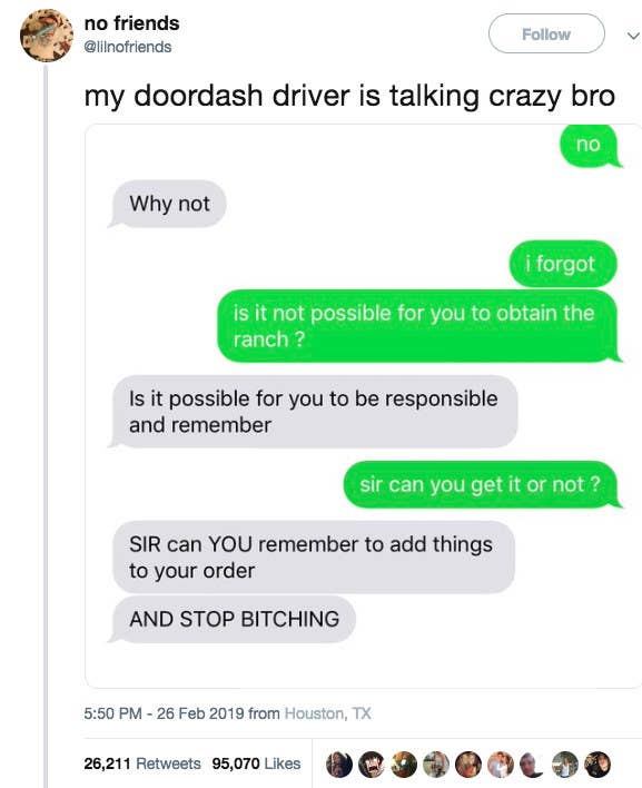 15 Texts From Food Delivery Workers That Ll Make You Lol