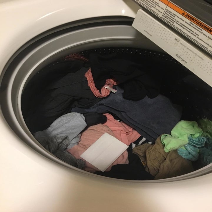 the dye-trapping sheets in a load of laundry