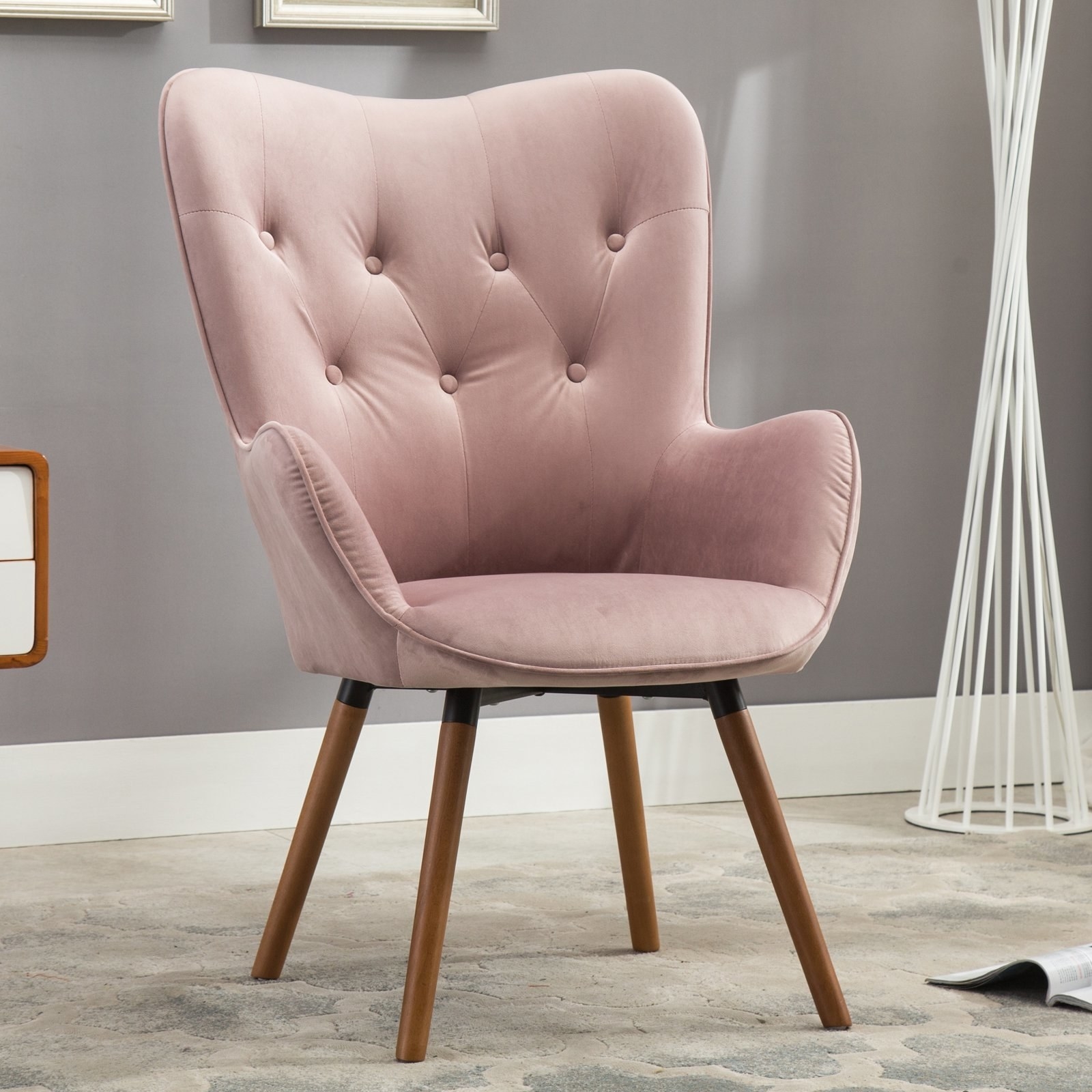 Promising review: "Beautiful chair and super comfy! It's the perfect chair for reading. I'm using it as an accent piece in my bedroom and it fits perfectly in a corner. I ordered the mauve color. It is on the purple side, but it matched the color scheme in my room just fine. I would definitely order again and would recommend!" —SarahPrice: $129 (available in three styles)