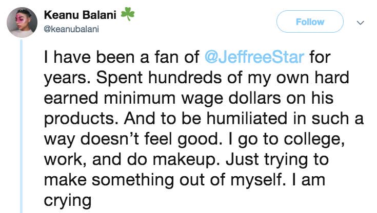 Jeffree Star Is Being Criticised After Savagely Dragging A Fan On Twitter