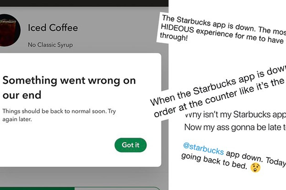 The Starbucks App Was Down This Morning So People Had To Analog Order Like It Was The 1500s