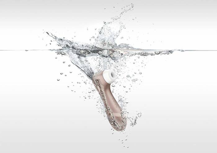 the Satisfyer pro submerged in water