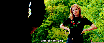 gif of Anna Kendrick in the musical &quot;The Last Five Years&quot; singing &quot;And see I&#x27;m crying&quot;