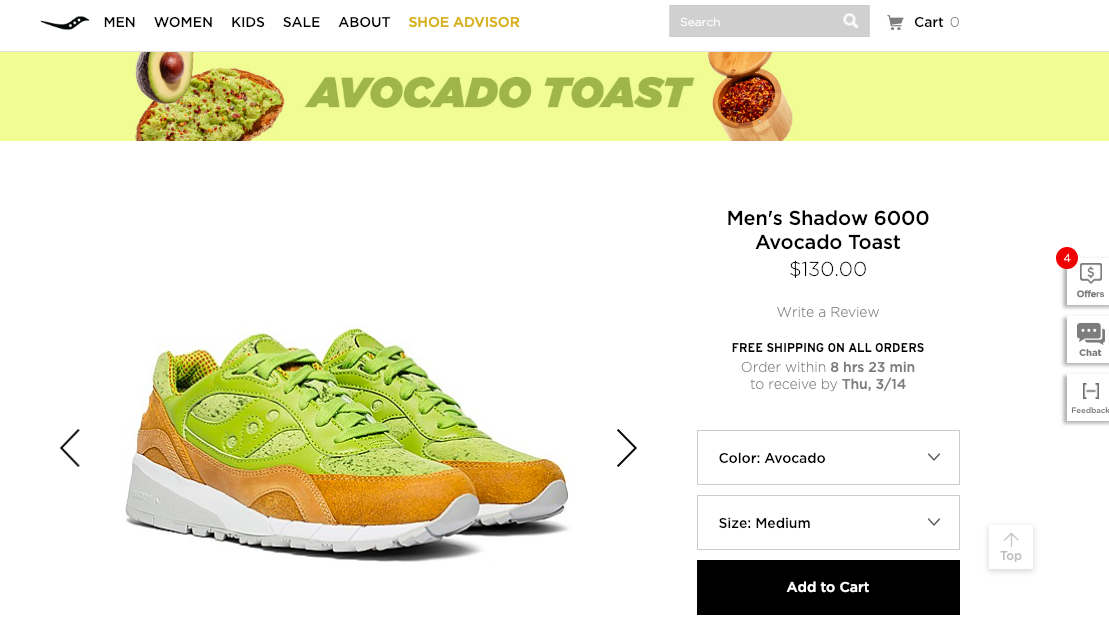 saucony avocado toast for sale