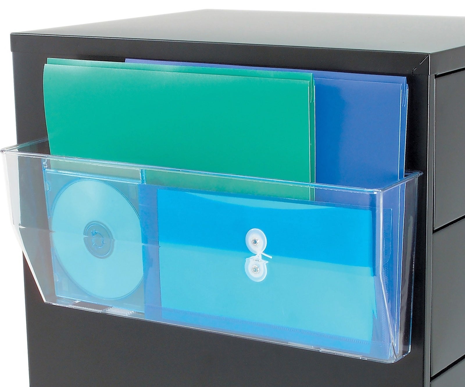 Promising review: "The truth is that there are not many of these products easily available in local office stores. I chose this one because of the design and functionality — with this design, papers don't have a chance to fall between the file and the wall. The magnets stick well. I have two attached to the refrigerator and none have fallen." —da3ngineerPrice: $16.99+ (available in clear and smoke)