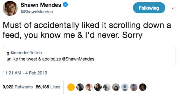 Shawn Mendes Said He Accidentally Liked This Hateful Tweet