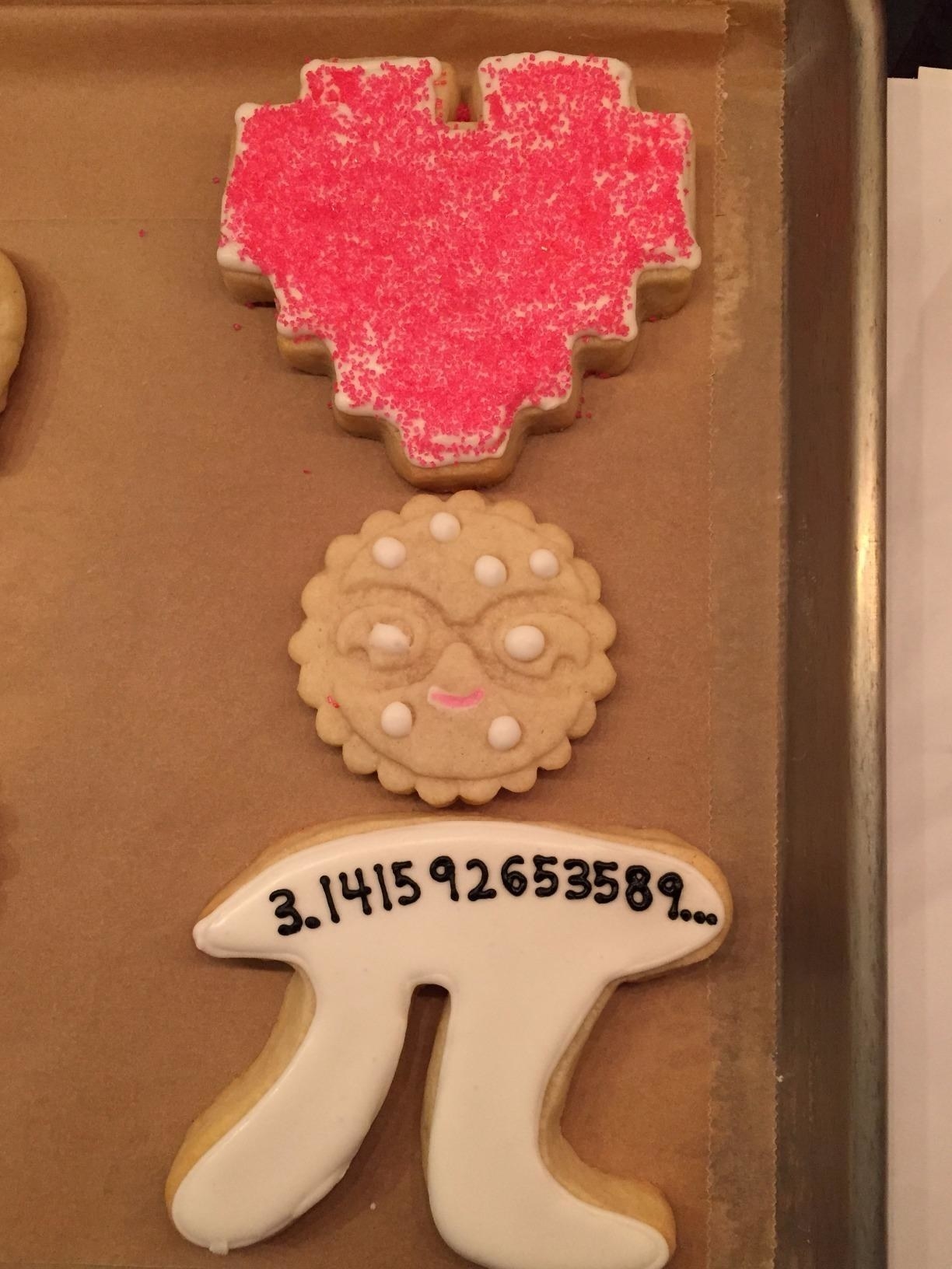 pi-shaped cookies