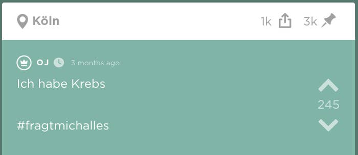 Weil Sie diesen Jodel-Thread gestartet hat, wird sie auf der anonymen Plattform „Original Jodler“, kurz „OJ“, genannt. Auch ich werde sie im Laufe dieses Artikels „OJ“ nennen, weil sie ihren richtigen Namen bisher nicht verraten hat.