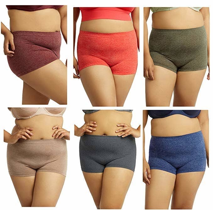 Comfort Choice Women's Plus Size Cotton Boyshort Panty 3-pack - 10, Beige :  Target