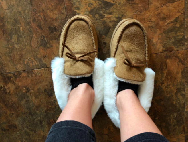 Promising review: "100% perfection — in both quality and comfort. I have chronic pain and my feet hurt unbearably especially when I stand. These slippers are so very comfortable, I will be wearing them all the time. They also keep my cold feet warm. Very pretty style and the gray color is beautiful." —JKPrice: $19.99+ (available in women's sizes 6M-11M and in five colors)