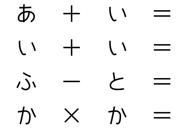 答えがわかったら天才 ひらがな算数クイズ