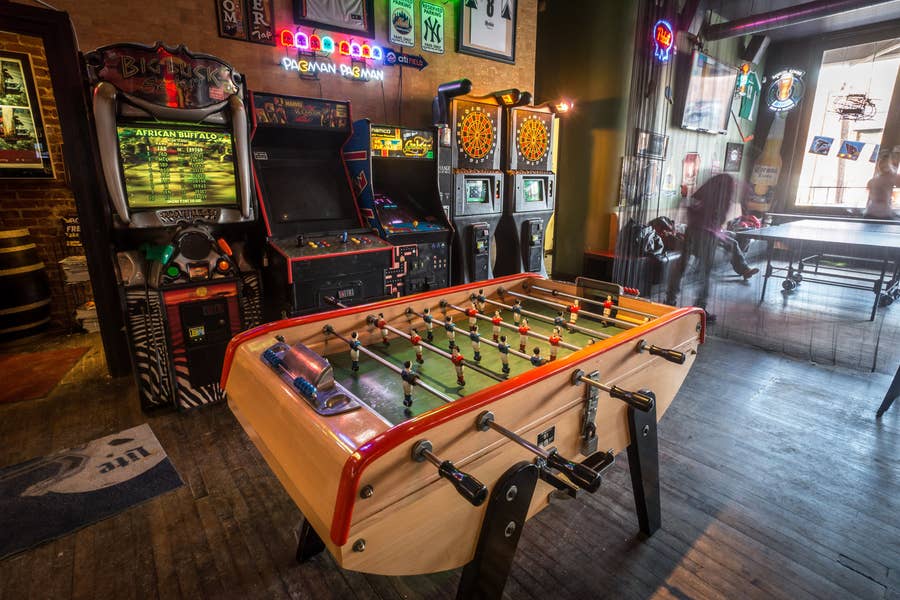 23 Nyc Bars With Activities And, Basement Arcade Room Freeze