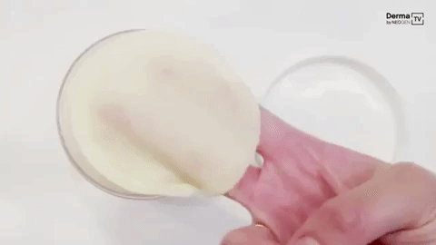 That signature K-beauty dewiness? Yeah, that's what you'll get.There are three layers in each pad: a threaded layer to remove unwanted dead skin cells and debris, a cushiony middle layer that holds onto the formula, and a quilted layer for another round of cleanup.