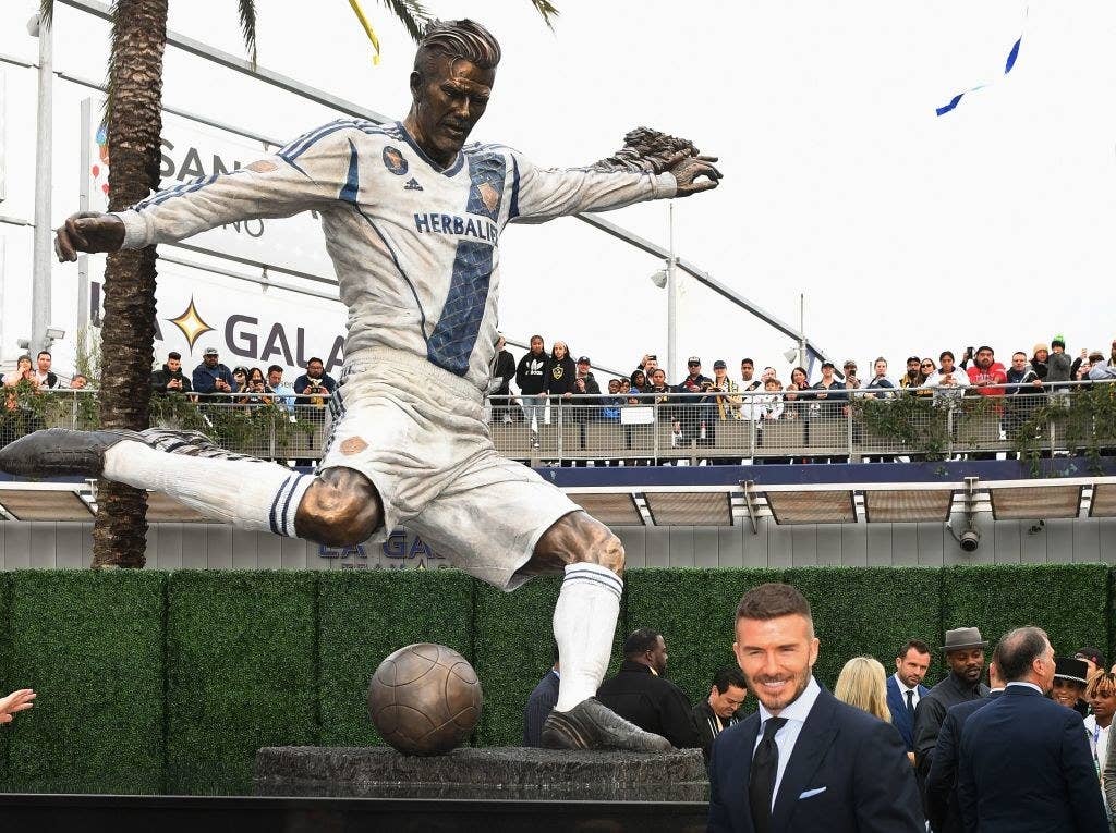 James Corden Pranked David Beckham With A Very Ugly Statue 