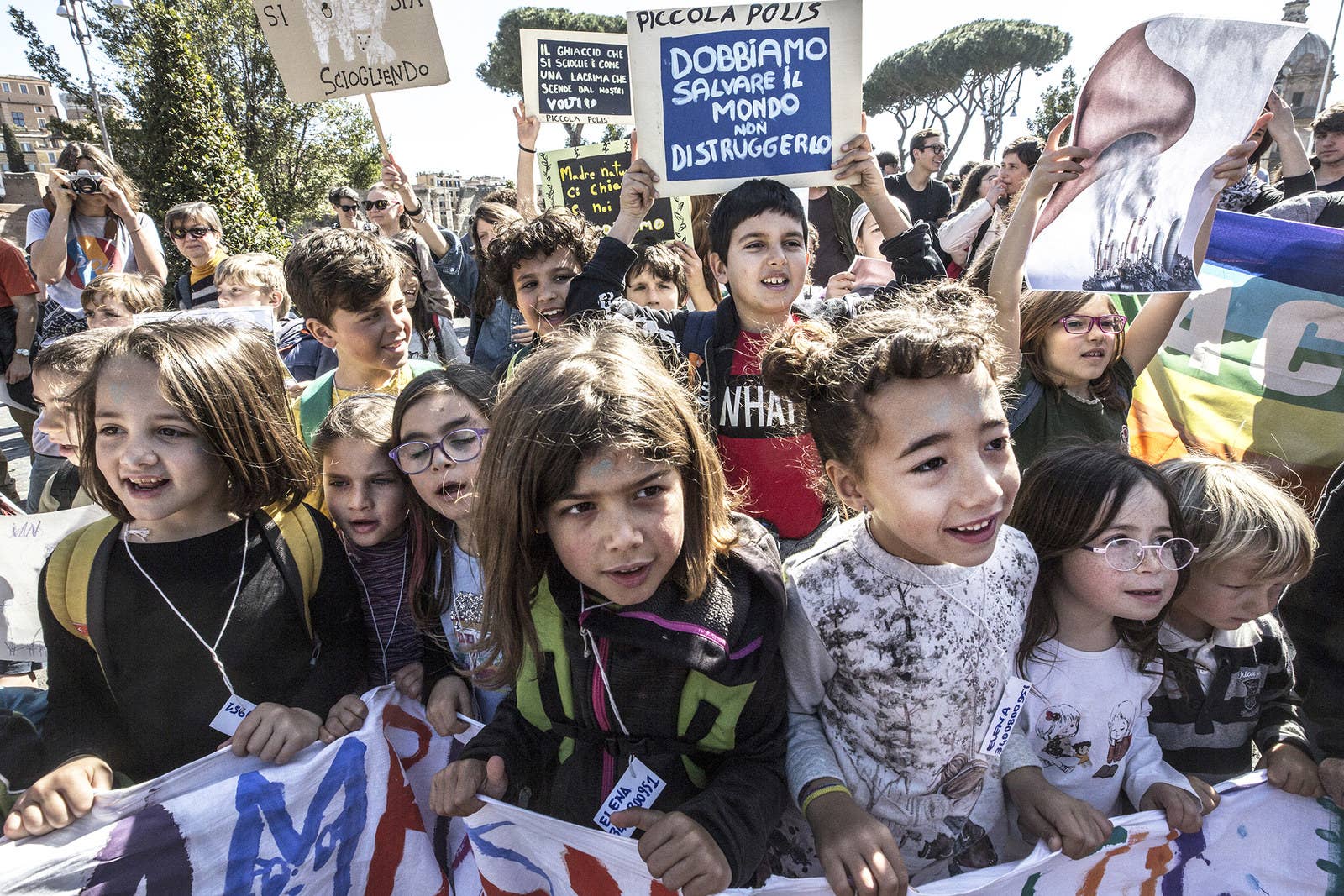 Студенты протестуют в Риме.
