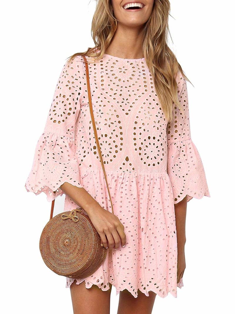 On a personal note, I just bought this cutie for an upcoming trip to visit my family and I can not wait to wear it on the streets of Coyoacán. Promising review: "i LOVE this dress. This is adorable, pretty, and fun to wear. Color and pattern are true to the image. I am 5'5", 128 lbs., 32C, and I ordered a small in the blue/green and it fits great. The zipper is cheapy, so be careful. The top is see through but if you wear a nude bra or pale blue bra under, it's not so noticeable. I kinda like the fact that the top is slightly see-through, it's flirty. The bottom half is lined and hits mid-thigh. I have long legs and short/medium torso." —jstevensGet it from Amazon for .99+ (available in sizes 0-10 and in four colors).