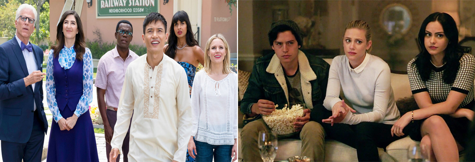 "I wonder how Betty and the gang would react to Eleanor and the Soul Squad showing up and teaching them all how to be better people. I want to see Chidi try to explain to the Riverdale gang that running around killing people and playing murderous board games is not okay."—julescayer