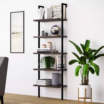 ladder style wall shelf