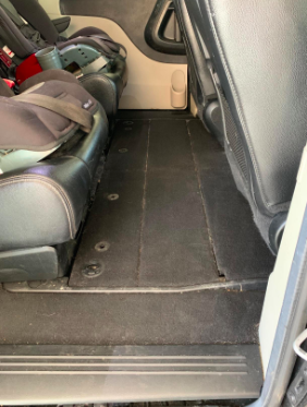 the same van floor looking clean