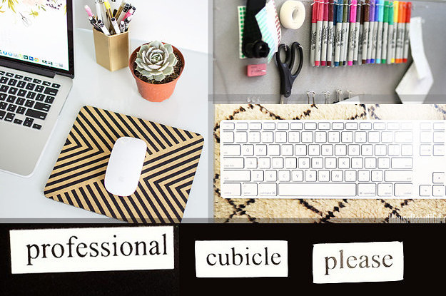 DIY Cubicle Organization