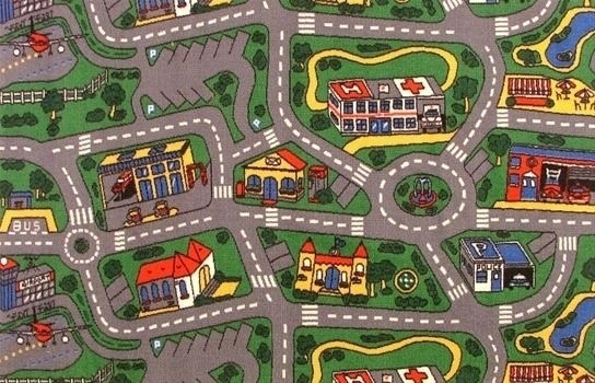 Kids city and road rug 