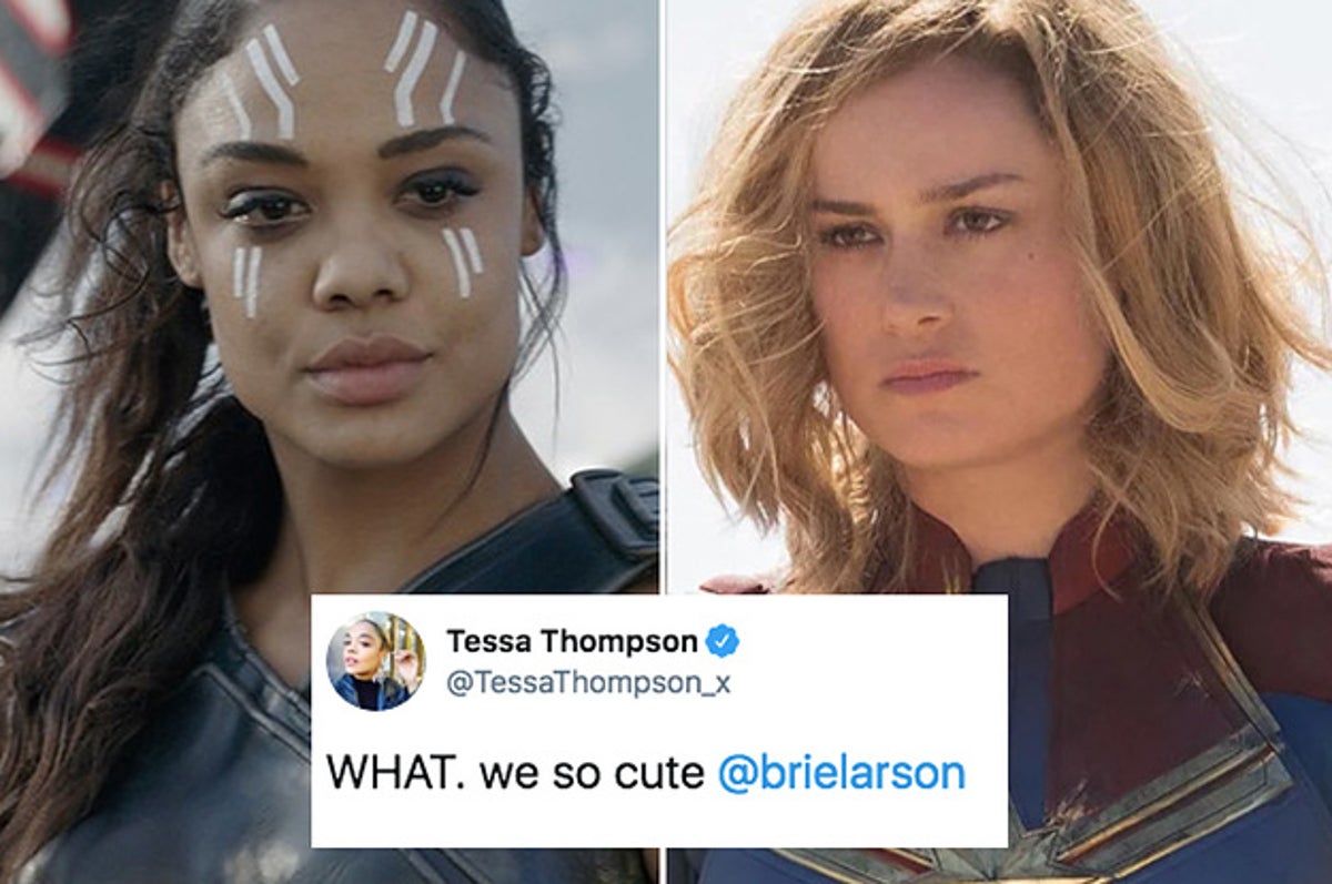 Brie Larson And Tessa Thompson Are The Only People Who Ship Their Marvel  Characters More Than I Do